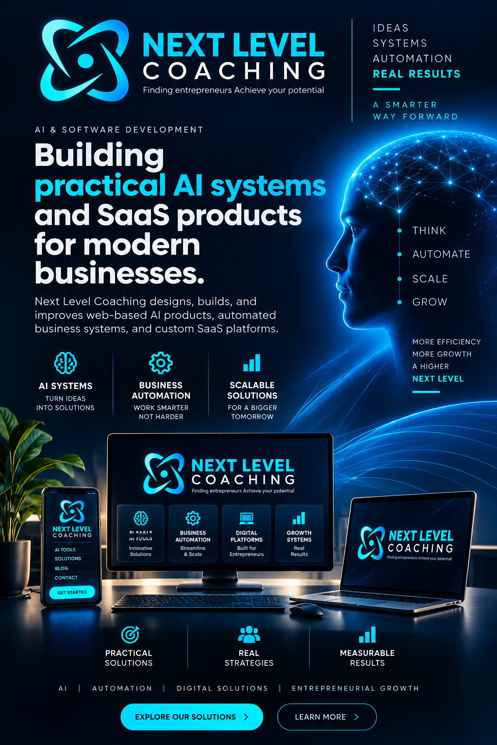 Illustration of AI connecting business communications, automation, and reporting